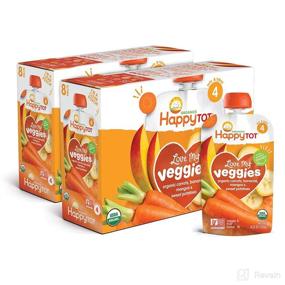 img 4 attached to 🥕 Happy Tot Organics Food Love My Veggies Stage 4, Carrot Banana Mango Sweet Potato, 4.22 oz Pouches (Pack of 8)