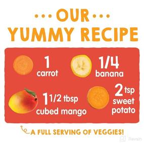 img 2 attached to 🥕 Happy Tot Organics Food Love My Veggies Stage 4, Carrot Banana Mango Sweet Potato, 4.22 oz Pouches (Pack of 8)