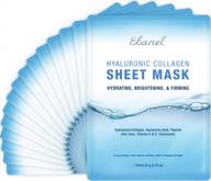 ebanel 15 pack коллагеновые пептидные увлажняющие маски для лица, мгновенно осветляющие и укрепляющие антивозрастные тканевые маски для лица, увлажняющие спа-маски для лица уход за кожей с гиалуроновой кислотой, витамином с, ромашкой, алоэ логотип