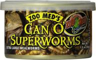 🐛 zoo med can o' superworms: nutrient-rich 1.2 oz protein snack for exotic pets логотип