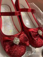 img 1 attached to Sparkle and Shine: Furdeour Wedding Princess Glitter Cosplay Girls' Flat Shoes review by Kari Barley