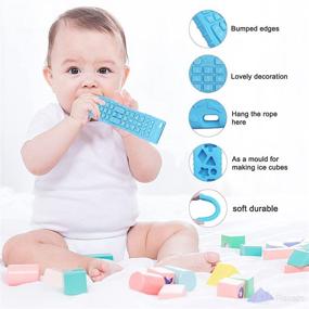 img 2 attached to 👶️ FATEORT 2-Pack Silicone Baby Teething Toys, Teething Toys for Babies 6-12 Months, Remote Control Design Teething Toys, Unisex Baby Chew Toys, Relieves Baby Teething Gum Discomfort