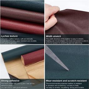 img 1 attached to Revive Your Upholstery With BENECREAT Adhesive Leather Repair Patch - DarkGreen, 0.8Mm Thick - Ideal For Sofas, Couches, Car Seats And Furniture In Need Of A Makeover!