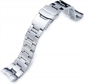 img 4 attached to 22Mm Super-O Boyer 316L Stainless Steel Watch Bracelet Compatible With Orient Mako II Ray II Brushed