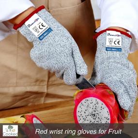 img 1 attached to 2 Pairs Cut Resistant Gloves For Oyster Shucking, Fish Fillet Processing & More | Food Grade Level 5 Protection
