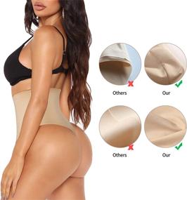 img 1 attached to Tummy Control Shapewear For Women - Eleady Thong Panties Slimmer Body Shaper Butt Lifter