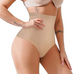 img 4 attached to Tummy Control Shapewear For Women - Eleady Thong Panties Slimmer Body Shaper Butt Lifter