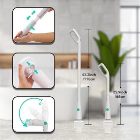 img 1 attached to 🧼 Famree Upgraded Electric Spin Scrubber Cleaning Brush: Cordless Power for a Sparkling Clean - Adjustable Extension Arm, 5 Replaceable Heads - Ideal for Bathroom, Tub, Tile, Floor