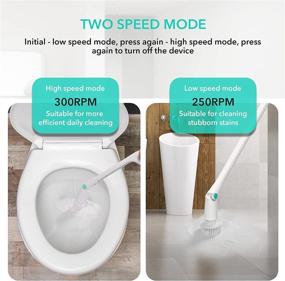 img 2 attached to 🧼 Famree Upgraded Electric Spin Scrubber Cleaning Brush: Cordless Power for a Sparkling Clean - Adjustable Extension Arm, 5 Replaceable Heads - Ideal for Bathroom, Tub, Tile, Floor