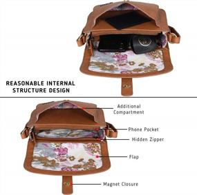img 2 attached to Crossbody Bags For Women - Real Leather Multi Pocket Travel Purse And Sling Bag