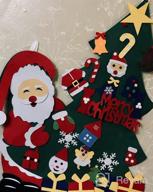 img 1 attached to 3Ft DIY Felt Christmas Tree Set For Kids Wall, Shareconn Felt Tree With 31 Detachable Ornaments For Toddlers, Wall Hanging Xmas Gifts With Santa Decoration review by Brian Elliott