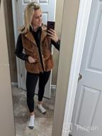img 1 attached to Women'S Bellivera Faux Fur Vest: Winter Lapel Sleeveless Waistcoat Short Sherpa Jacket review by Jeremy Miller
