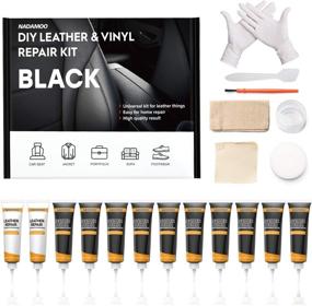 img 4 attached to 🛋️ NADAMOO Leather Repair Kit for Couches, Furniture, Car Seats, Sofa, Belt, Shoes, Boat - Scratch Filler Leather Care DIY Fix Kit Repairs Tears Burn Holes - Black