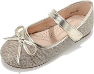 👑 deerbunny toddler little wedding princess girls' shoes and flats: elegant and stylish footwear for your little ones логотип