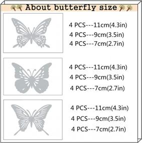 img 3 attached to 36Pcs Silver 3D Removable Butterfly Wall Decals Stickers For Bedroom Living Room Kids Room Birthday Party Decorations
