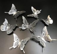 36 шт. серебряные 3d съемные бабочки наклейки на стены наклейки для спальни гостиная детская комната украшения на день рождения логотип