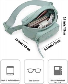 img 3 attached to Cute Turquoise Green HotStyle 558S Small Fashion Fanny Pack - Perfect For Travel, Walking Dogs & Everyday!