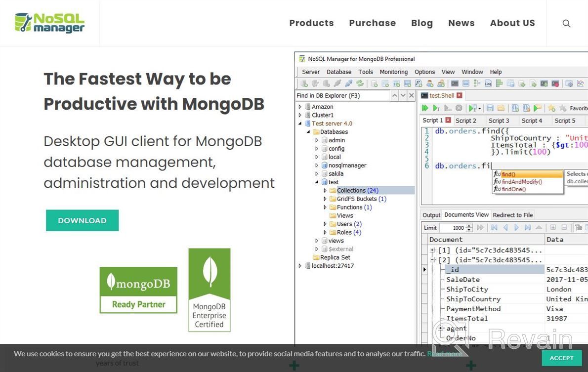 img 1 attached to NoSQL Manager For MongoDB review by Chris Parrott