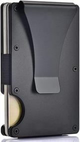 img 4 attached to RFID Blocking Aluminum Wallet With Money Clip - Sleek And Minimalist Front Pocket Metal Wallet For Men