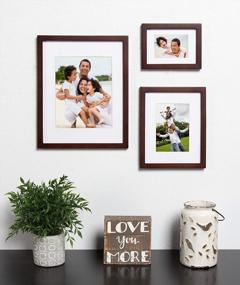 img 3 attached to Create A Customizable Wall Display With DesignOvation'S Walnut Brown Photo Frame Set - Pack Of 4