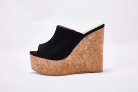 img 3 attached to Stylish & Comfortable: LAICIGO Womens Cork Wedge Platform Sandals For Summer