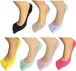 women's no show full toe socks, 7-pack by lantee logo