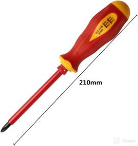 img 1 attached to 🔌 1000V Insulated Electrician Screwdriver Set - CR-V Slotted & Phillips Head - Precision Screwdriver - High Voltage Resistant - 1pc Soft-grip Handle - 6pcs Magnetic Tips - Electrician Home Outdoor Repair Tool Kit