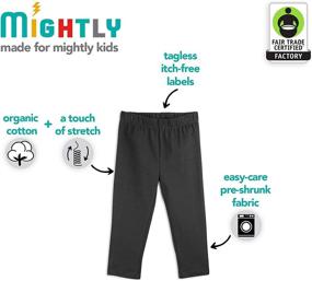 img 1 attached to 👧 Mightly Kids Clothing Cropped Leggings - Girls' Leggings