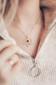 img 2 attached to Ожерелье с подвеской Infinity Love: ожерелья с камнем Sovesi для женщин, идеальный подарок на день рождения для сестер и девочек