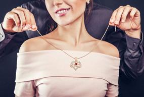 img 3 attached to Ожерелье с подвеской Infinity Love: ожерелья с камнем Sovesi для женщин, идеальный подарок на день рождения для сестер и девочек