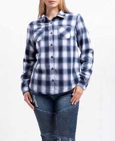 img 3 attached to Stay Cozy And Stylish With ZENTHACE Women'S Fleece Lined Plaid Shirt Jacket