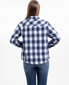img 2 attached to Stay Cozy And Stylish With ZENTHACE Women'S Fleece Lined Plaid Shirt Jacket
