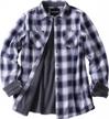 stay cozy and stylish with zenthace women's fleece lined plaid shirt jacket logo