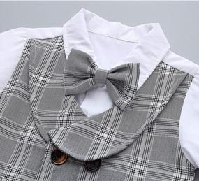 img 3 attached to Adorable HMD Baby Boy Tuxedo Onesie Jumpsuit For Special Occasions