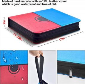 img 2 attached to Trading Card Binder Holder Album With Sleeves Compatible With Pokemon Cards, 720 Pockets TCG Card Collector Storage Zipper Carrying Case Folder For Baseball/ Football Cards