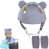 👶 xifamniy grey solid baby soft safety helmet: effective foam head protector for toddler infant walking suit 6-24m logo