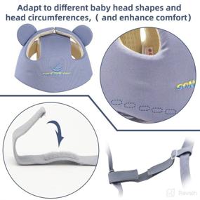 img 2 attached to 👶 Xifamniy Grey Solid Baby Soft Safety Helmet: Effective Foam Head Protector for Toddler Infant Walking Suit 6-24m