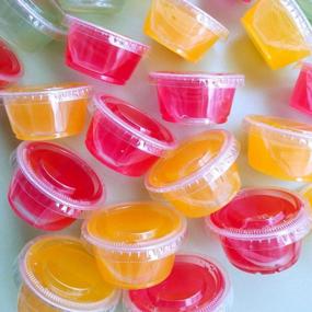 img 4 attached to Convenient And Versatile: TashiBox 100 Sets Of 3.25 Oz Disposable Plastic Portion Cups With Lids