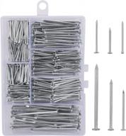 376pcs premium galvanized hardware nail assortment kit - 2 inch max length for picture hanging, wood & wall with storage box (6 sizes) logo