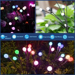 img 2 attached to Solar Starburst Garden Lights With Swaying Motion, Color Changing RGB Outdoor Decorative Lighting For Yard, Patio, Pathway Decoration - Pack Of 2 By TONULAX