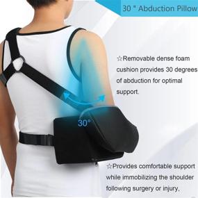 img 3 attached to Effective Shoulder Support: Universal Abduction Sling With Adjustable Strap And Exercise Ball For Injury Recovery And Immobilization