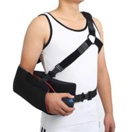 effective shoulder support: universal abduction sling with adjustable strap and exercise ball for injury recovery and immobilization logo