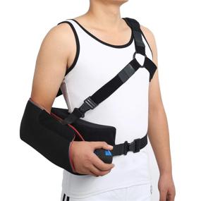 img 4 attached to Effective Shoulder Support: Universal Abduction Sling With Adjustable Strap And Exercise Ball For Injury Recovery And Immobilization