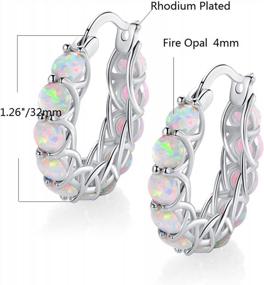 img 3 attached to Stunning 18K White Gold Plated CZ Diamond Hoop Earrings For Women And Men