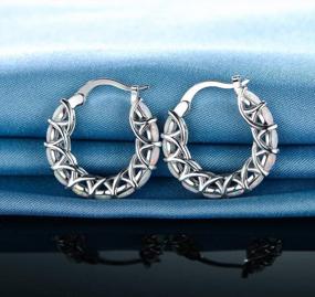 img 2 attached to Stunning 18K White Gold Plated CZ Diamond Hoop Earrings For Women And Men