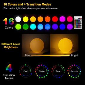 img 2 attached to KERNOWO 16'' Solar Floating Pool Lights With Remote, Inflatable Glow Ball Lights With 16 Colors 4 Modes Changing Night Lights, IP68 Waterproof Pool Accessories For Swimming Pool, Lawn, Beach, 4 PCS