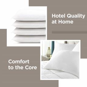 img 3 attached to 4 Pack DOWNLITE Hotel Style Hypoallergenic Down Alternative Pillows – Soft/Medium Density, Standard/Queen Size 20X28