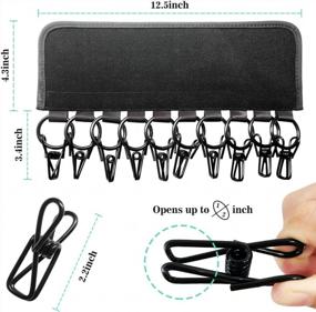 img 1 attached to 2Pcs Hat Organizer Hangers For Closet - 10 Large Clip Cap Holder, Suitable For Standard Size Hangers (Black)
