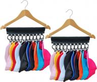 2pcs hat organizer hangers for closet - 10 large clip cap holder, suitable for standard size hangers (black) logo