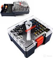 inwell 58-piece ¼” mini ratchet wrench set | color coded bits, sockets, compact storage case логотип